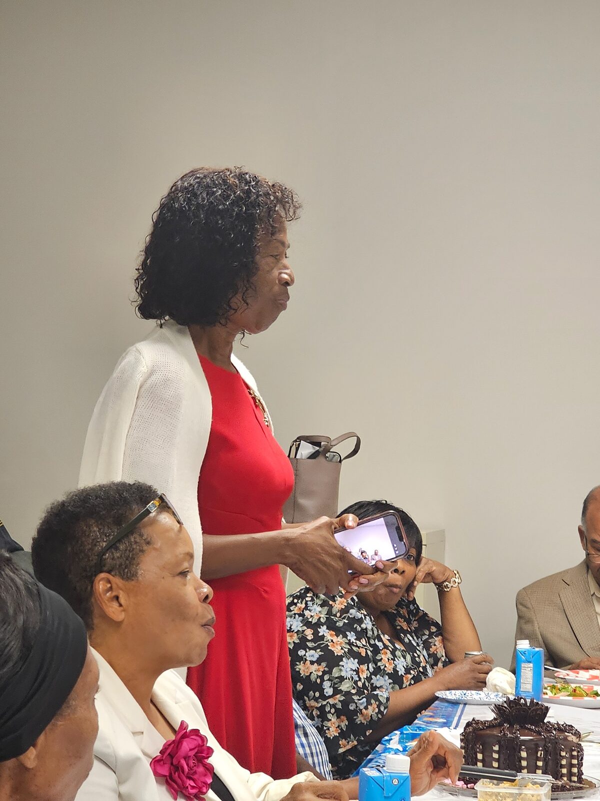 Church members celebrating together during a fellowship meal